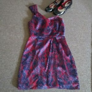 BCBG One-Shoulder Cocktail Dress